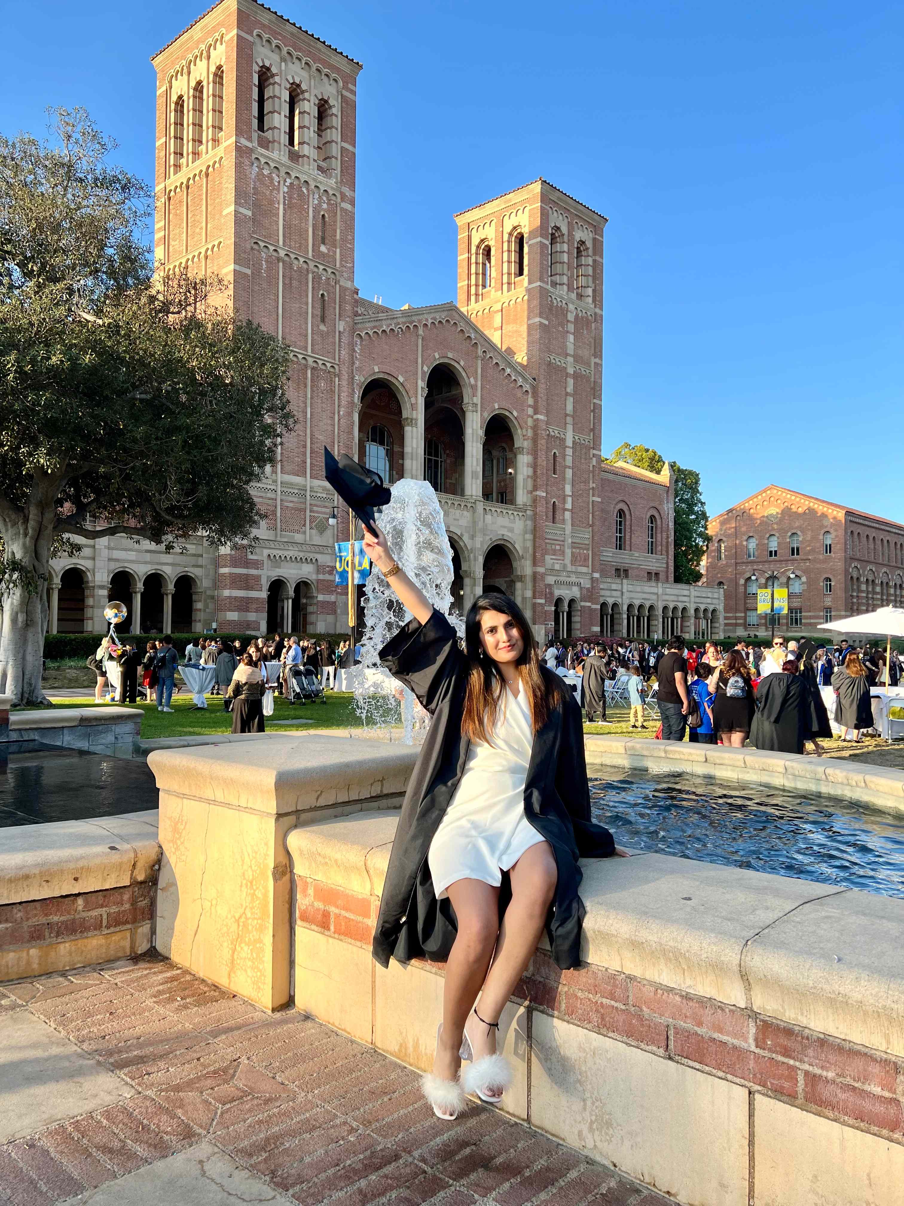 Graduation celebration at UCLA, representing educational achievement and milestone